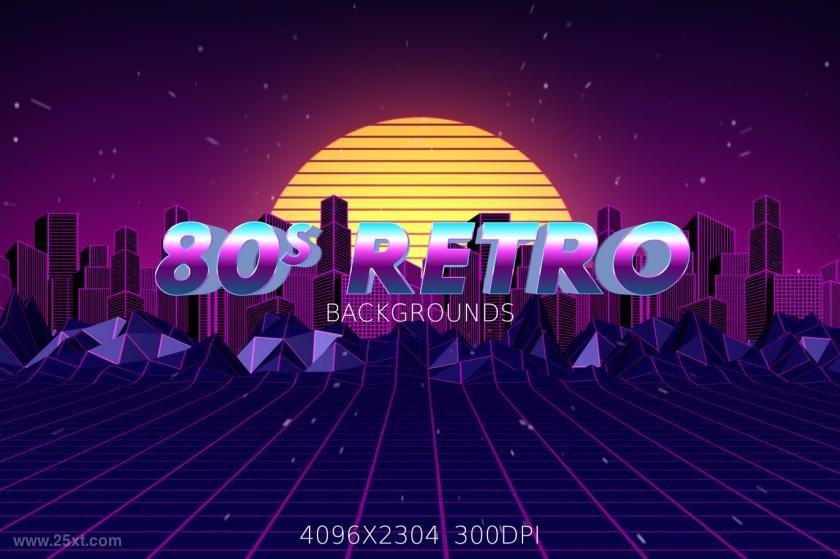 时尚复古的80年代迪斯科风格背景图片素材