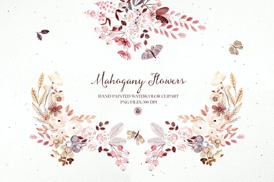25xt-161197 Mahogany-Flowers---watercolor-clipart-and-framesz2.jpg