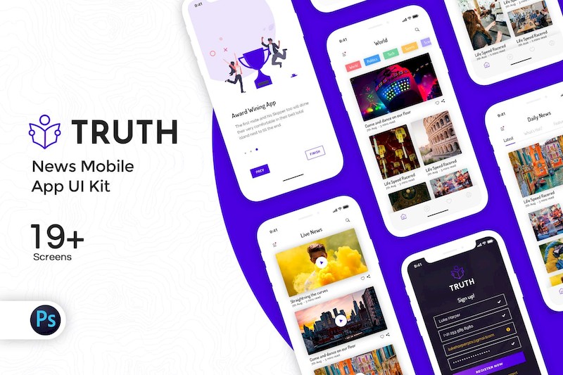 Truth  News Mobile App UI Kit.jpg