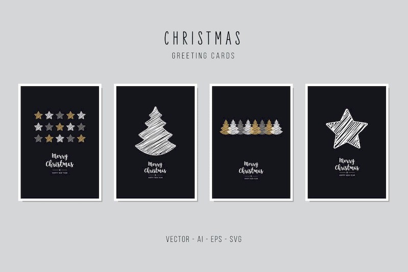 Christmas Greeting Vector Card Set-1.jpg