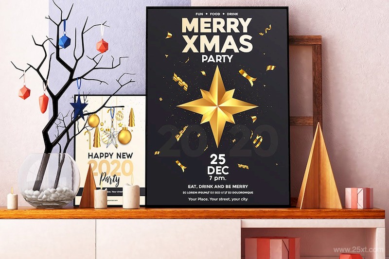 Set of 16 Christmas and Happy New Year Party Flyer-2.jpg