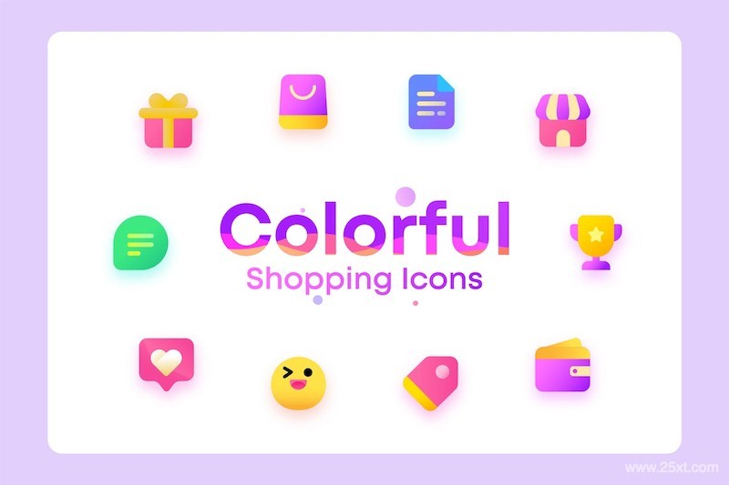 28040 Colorful Shopping, ecommerce Illustration Icons.jpg