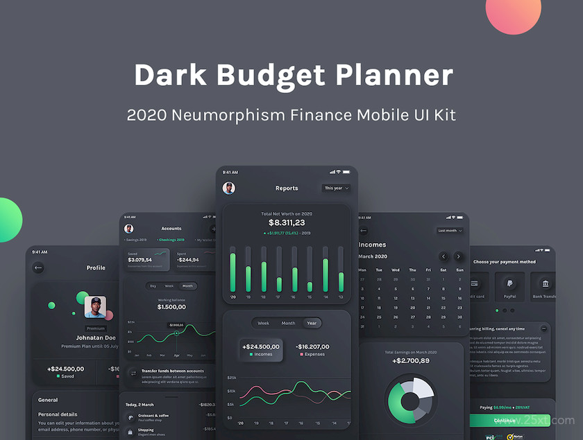 483612 Dark Budget Planner - Finance UI Kit2.jpg