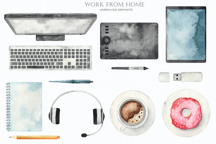 25xt-483826 Watercolor Work from home Clipart5.jpg