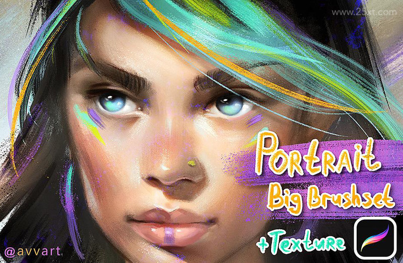 25xt-485134-New Portrait Big BrushSet + ink brushes craft texture1.jpg