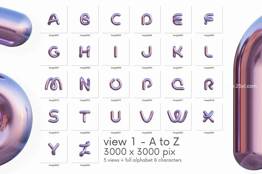 25xt-486011-Rounded Chrome - 3D Lettering7.jpg