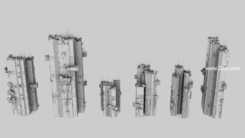 25xt-487156-100 Unique Cyberpunk Sci fi City Buildings 3D model7.jpg