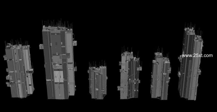 25xt-487156-100 Unique Cyberpunk Sci fi City Buildings 3D model6.jpg