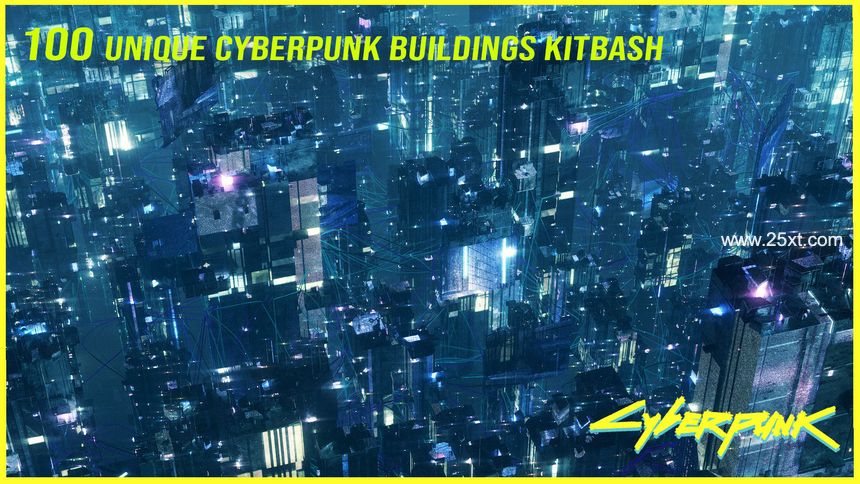 25xt-487156-100 Unique Cyberpunk Sci fi City Buildings 3D model2.jpg