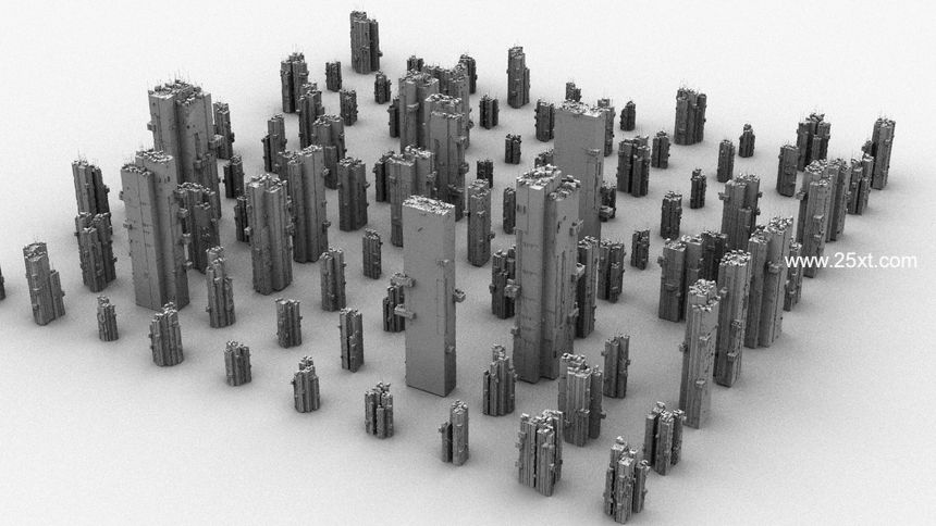 25xt-487156-100 Unique Cyberpunk Sci fi City Buildings 3D model5.jpg