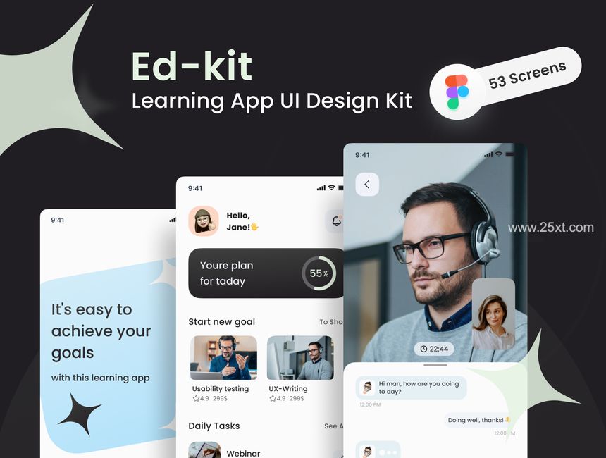 25xt-487652-Ed-tech Learning App UI Design Kit1.jpg