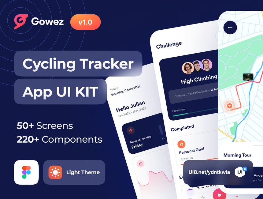 25xt-487728-Gowez - Sport Cycling Tracker App UI Kit1.jpg