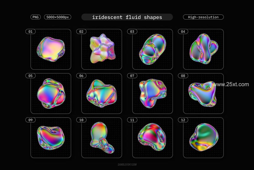 25xt-487766-Iridescent fluid 3D shapes pack2.jpg
