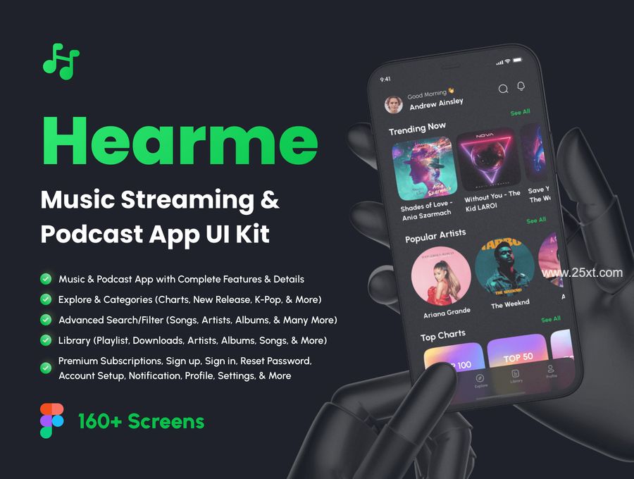 25xt-171996-Hearme - Music Streaming & Podcast App UI Kit1.jpg