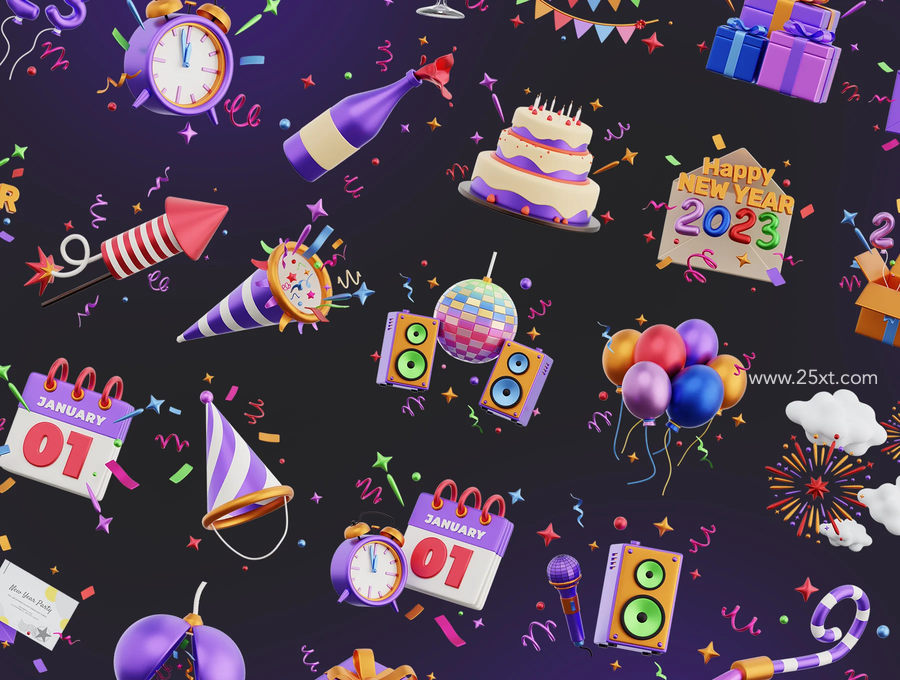 25xt-172691-New Year Party 3D Icons6.jpg