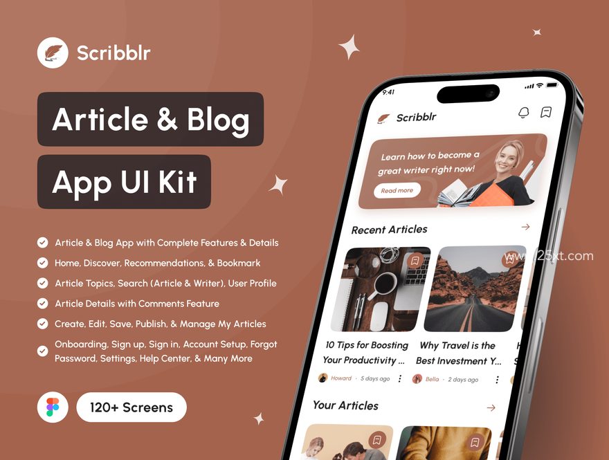 25xt-164732-Scribblr - Article & Blog App UI Kit1.jpg