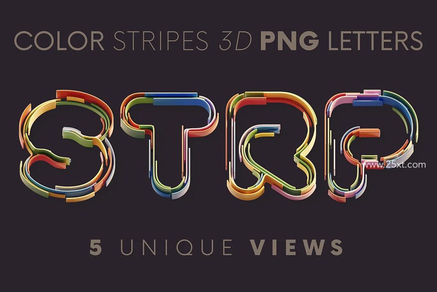 25xt-165796-Color Stripes - 3D Lettering1.jpg