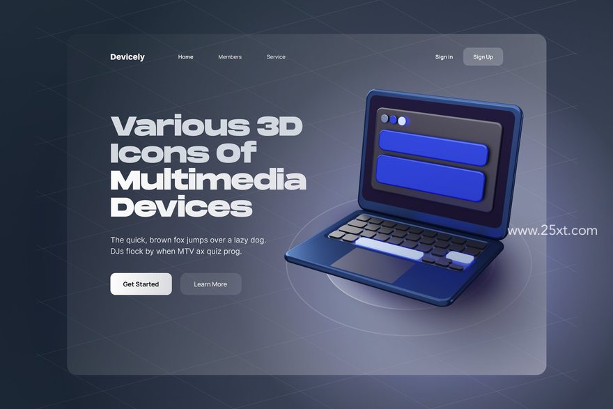 25xt-166014-Devicely - Multimedia 3D icon Set6.jpg