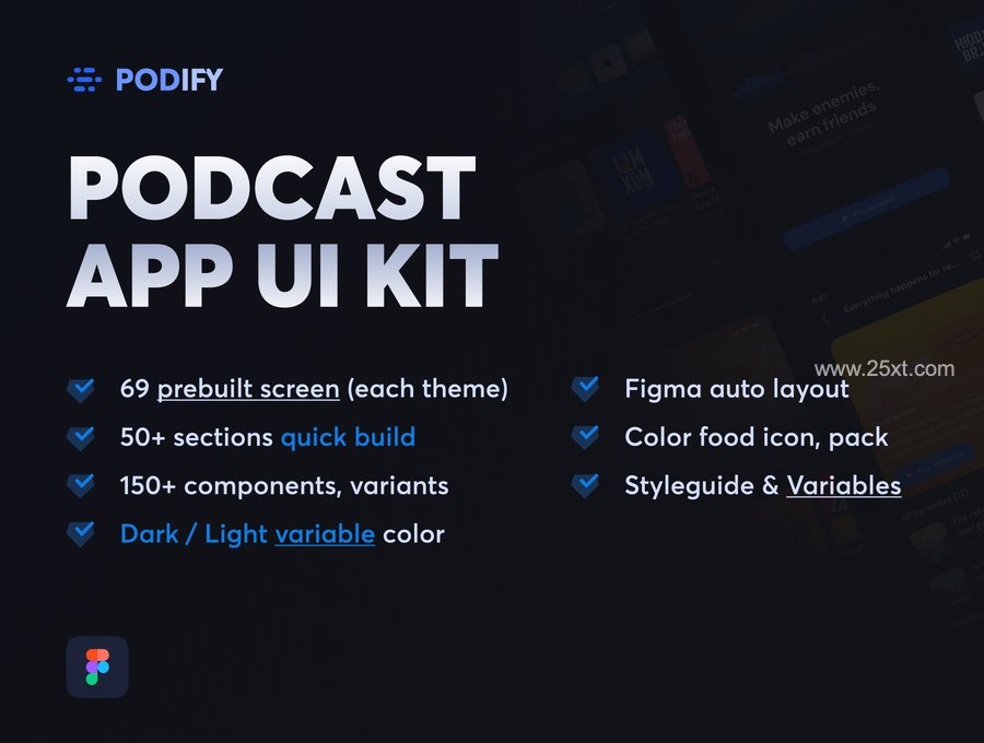 25xt-166066-Podify - Podcast App UI Kit2.jpg