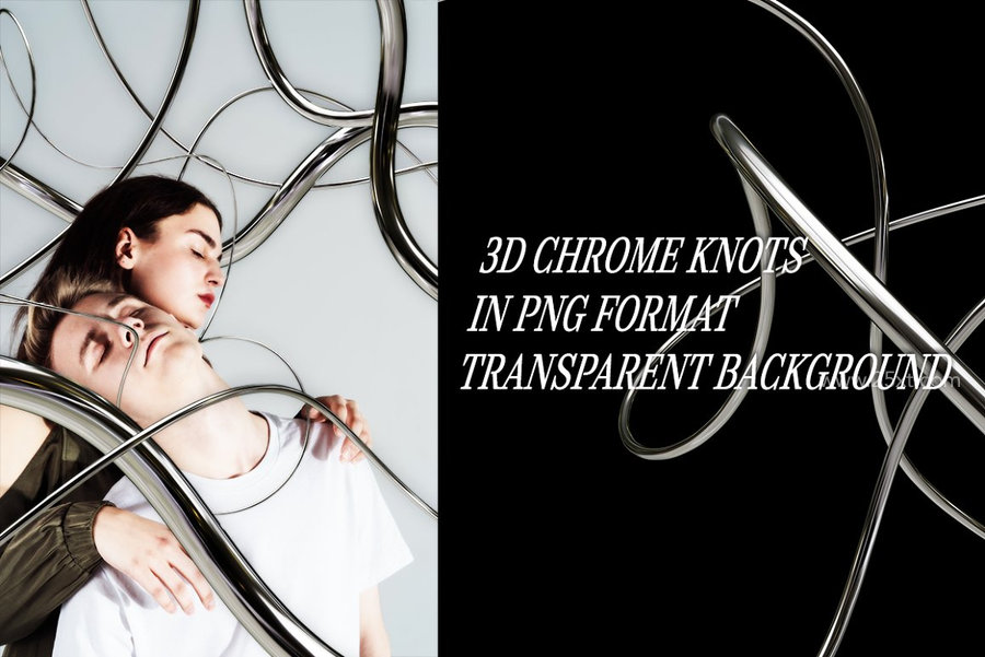 25xt-174418-Chrome Knots - 3D PNG Shapes3.jpg