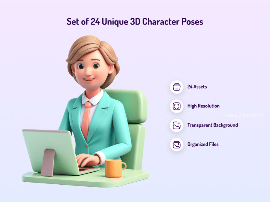 25xt-175234-Business Woman 3D Icons 2.jpg