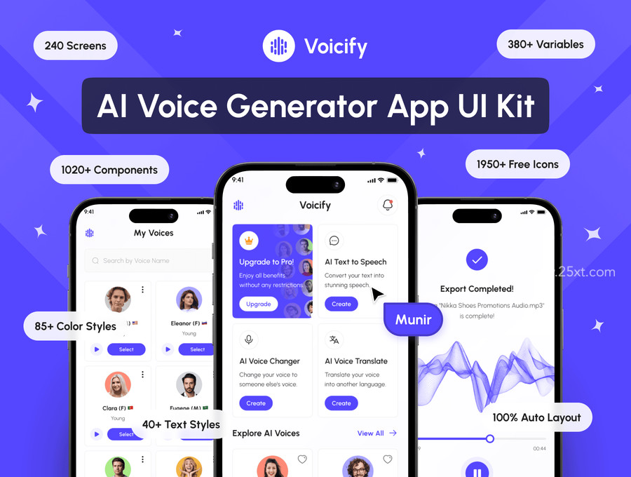 25xt-175468-Voicify - AI Voice Generator App UI Kit 1.jpg