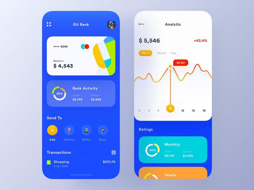 12组手机银行App界面设计灵感