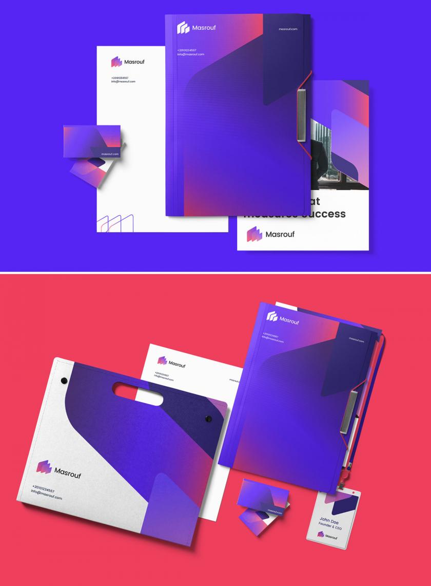 炫酷紫色！财务APP应用程序品牌VI设计