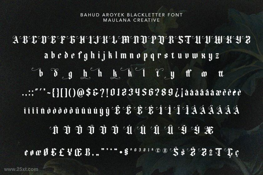 25xt-136036 BahudAroyekDecorativeDisplayFontBlackletterz7.jpg