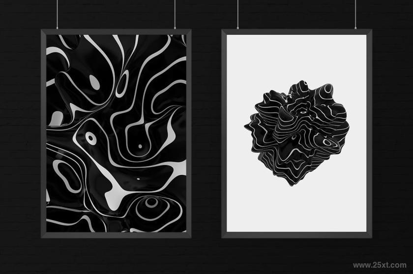25xt-155422 Abstract3DRenderingofOrganicShapes-BWz5.jpg