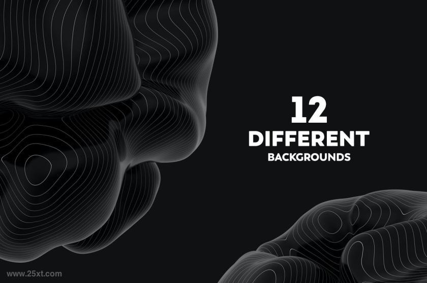 25xt-155422 Abstract3DRenderingofOrganicShapes-BWz7.jpg