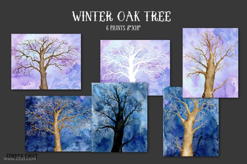 25xt-126970 WatercolorClipArtWinterOakTreez5.jpg