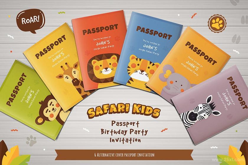 25xt-127000 SafariPartyPassportBirthdayInvitationz5.jpg