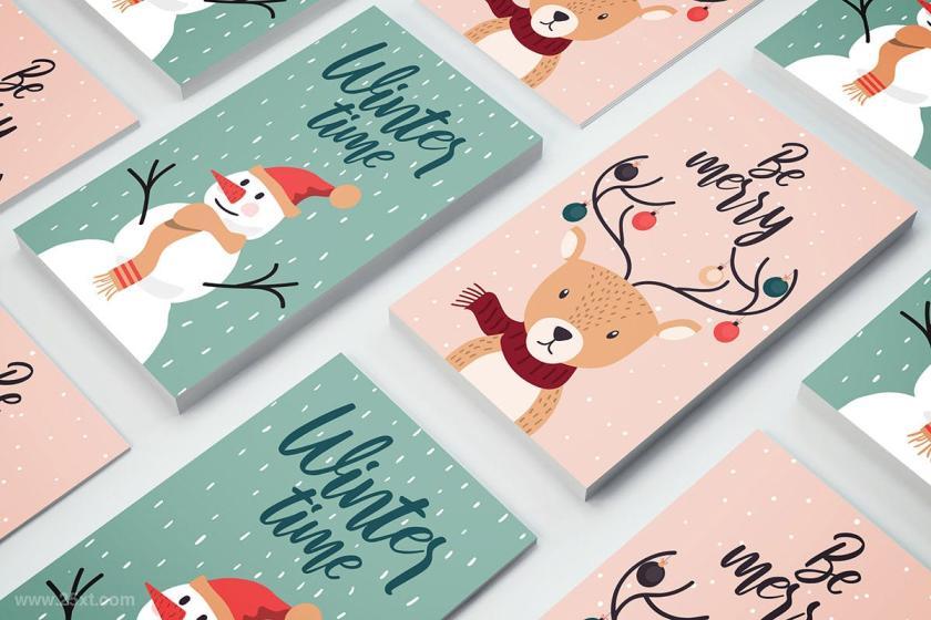 25xt-155492 SetofflatmodernhanddrawnChristmascardsz7.jpg