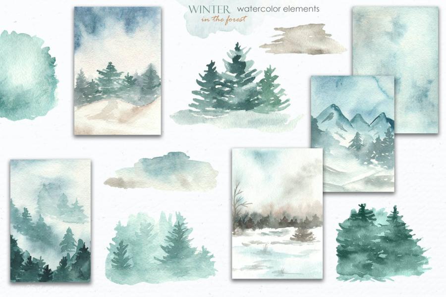 25xt-127237 WinterintheforestWatercolorz5.jpg