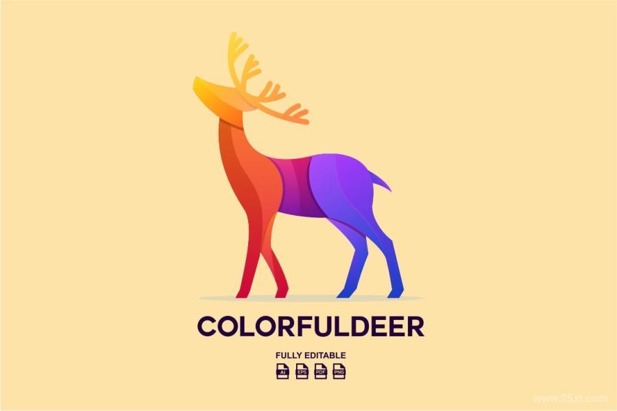 25xt-155775 COLORFULDEERLOGOTEMPLATESz3.jpg