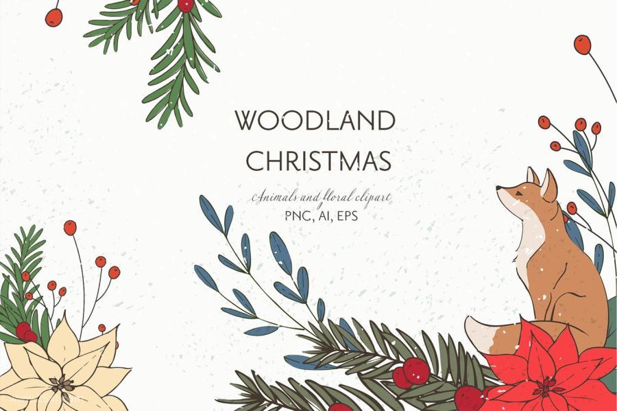 25xt-155890 Woodland-Christmas-animals-clipartz2.jpg