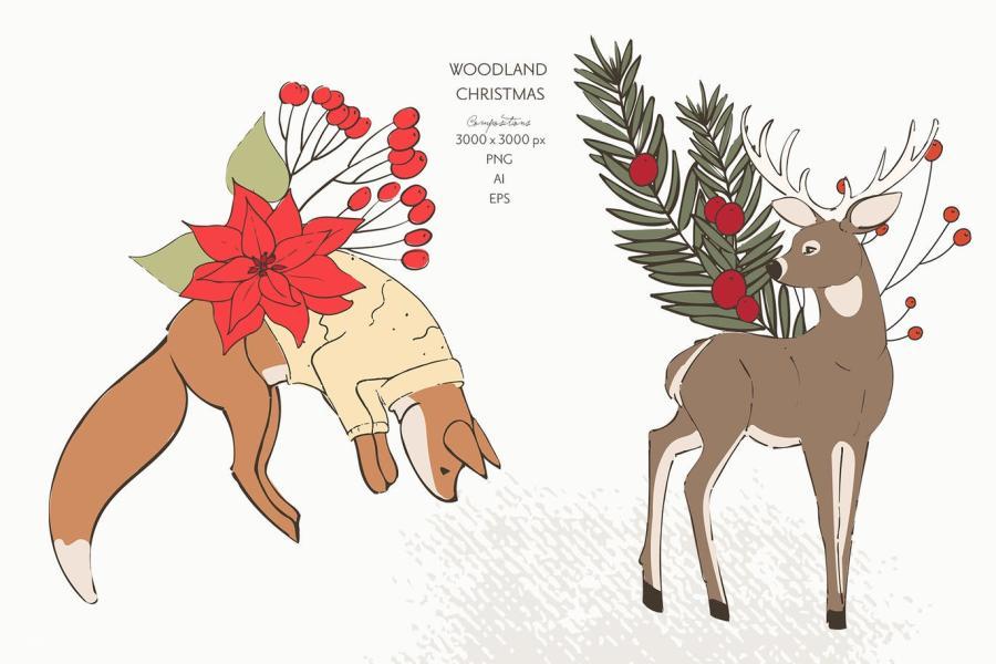 25xt-155890 Woodland-Christmas-animals-clipartz6.jpg