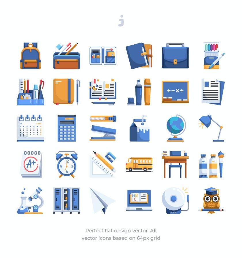 25xt-710630 30BacktoSchoolIcons-Flatz3.jpg