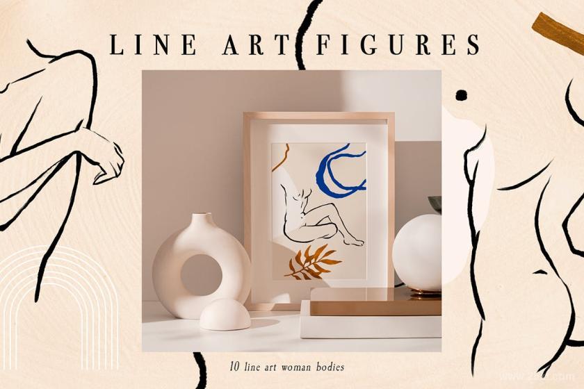 25xt-710636 AbstractFeminineOdetoaWomanPostcardSetz3.jpg