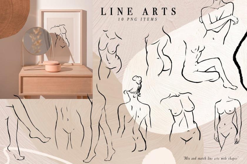 25xt-710636 AbstractFeminineOdetoaWomanPostcardSetz4.jpg