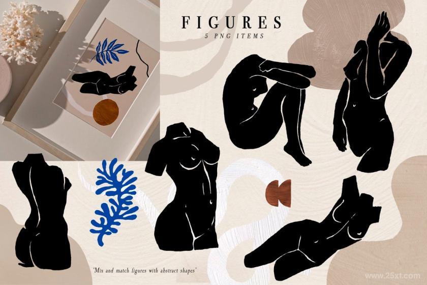 25xt-710636 AbstractFeminineOdetoaWomanPostcardSetz6.jpg