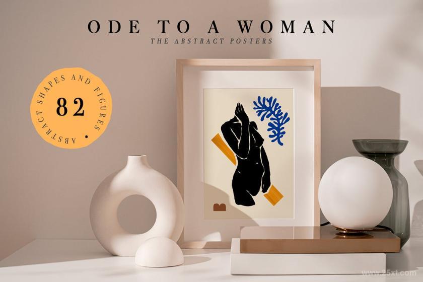 25xt-710636 AbstractFeminineOdetoaWomanPostcardSetz8.jpg