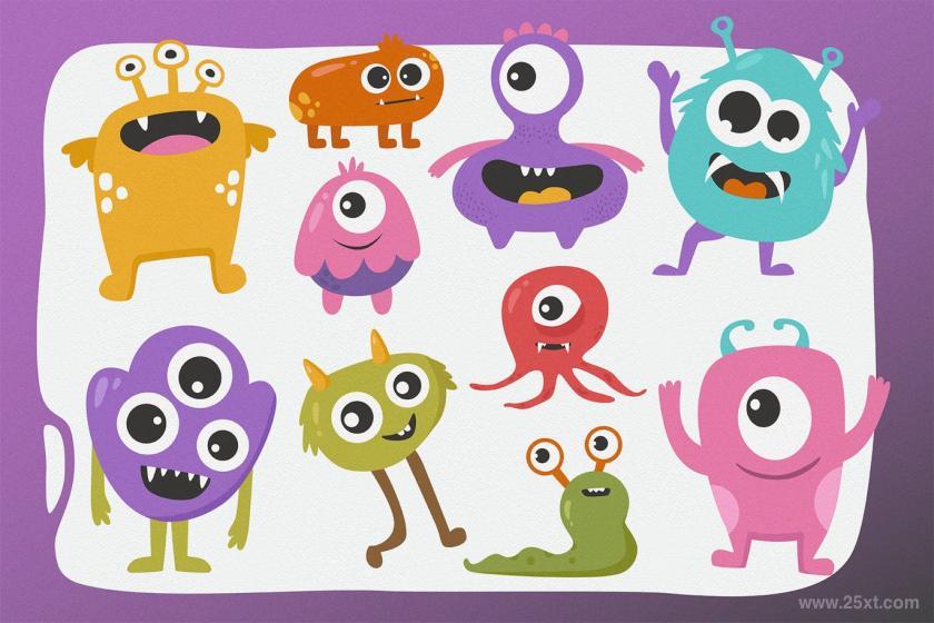 25xt-611450 CuteMonsterVectorClipartPackz4.jpg