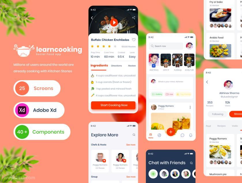 25xt-611934 LearnCooking-SocialapplicationforfoodloversUIkitz4.jpg