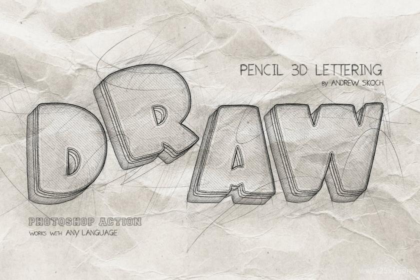 25xt-612222 Pencil3DLettering-PhotoshopActionz3.jpg