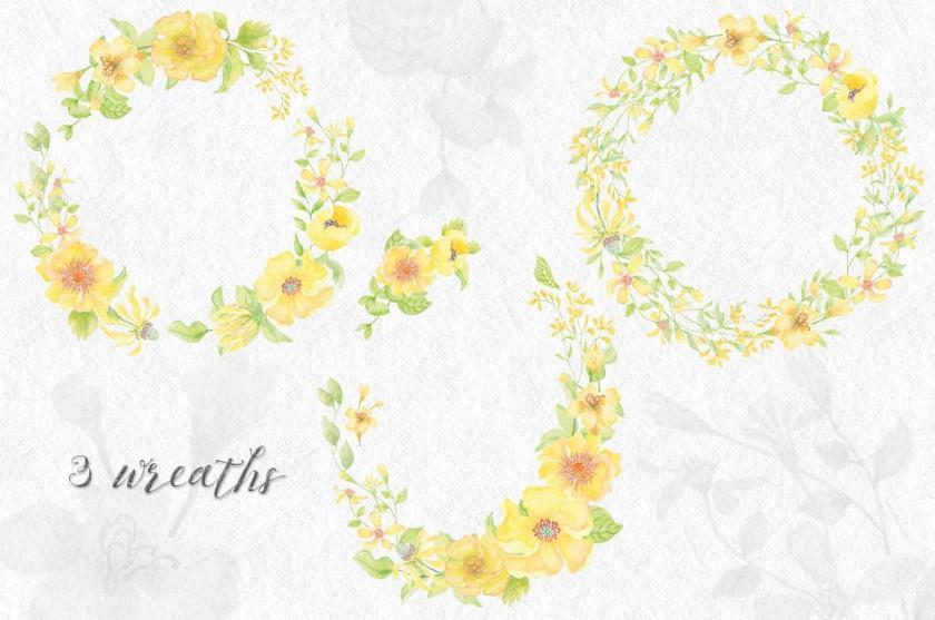 25xt-126082 SunshineYellowWatercolorWreathsandSpraysz3.jpg