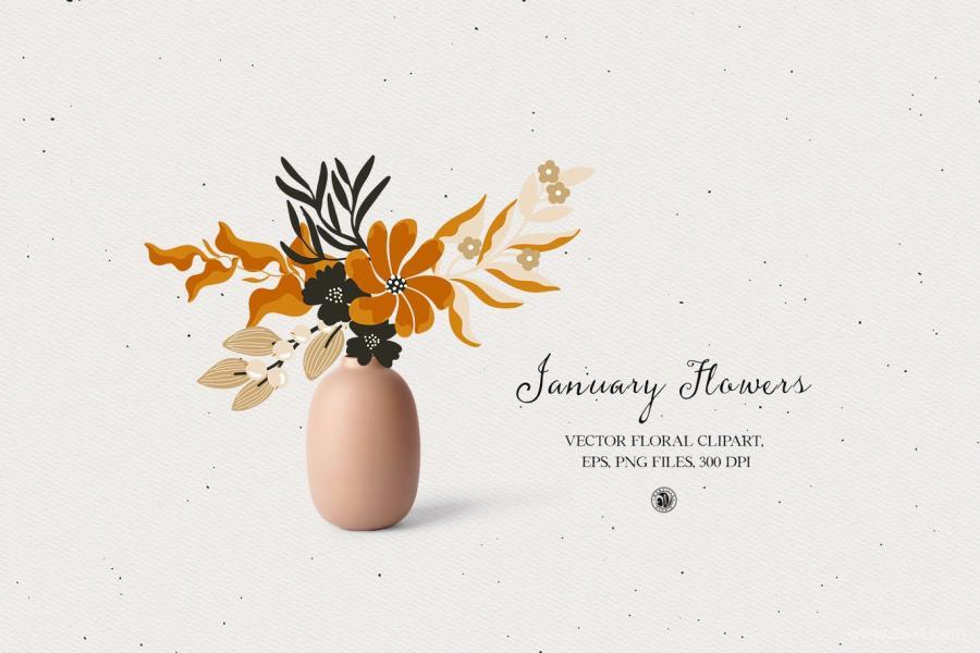 25xt-127869 January-Flowers---vector-clipart-setz4.jpg