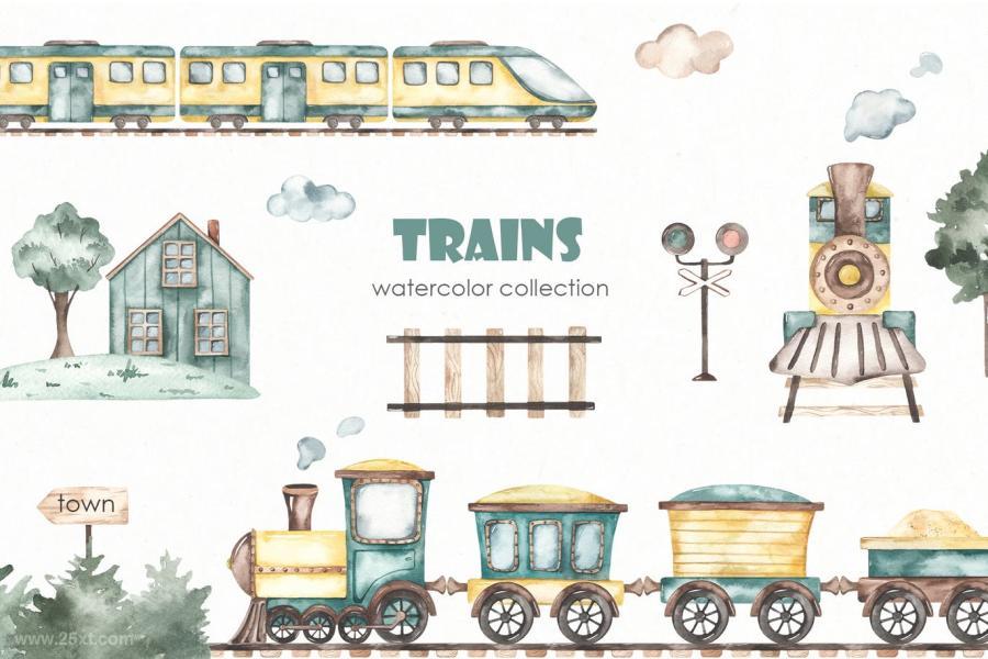 25xt-156012 Trains-watercolor-collectionz3.jpg