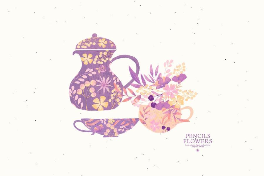 25xt-160242 Pencils-Flowers---hand-drawn-clipart-and-patternsz3.jpg